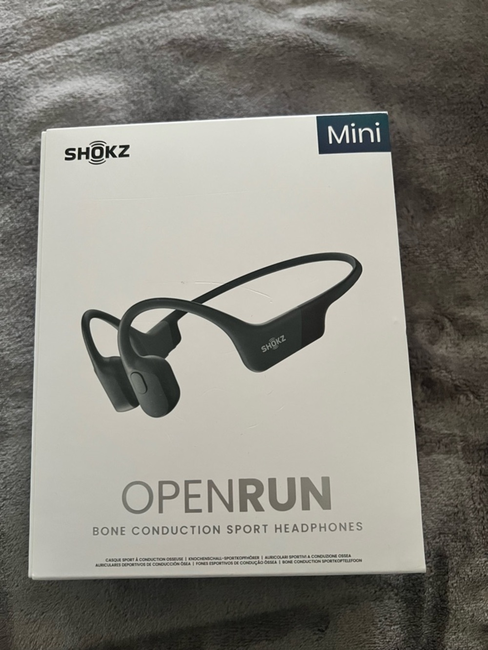 Shokz OpenRun Mini Bone Conduction Sport Headphones — Black